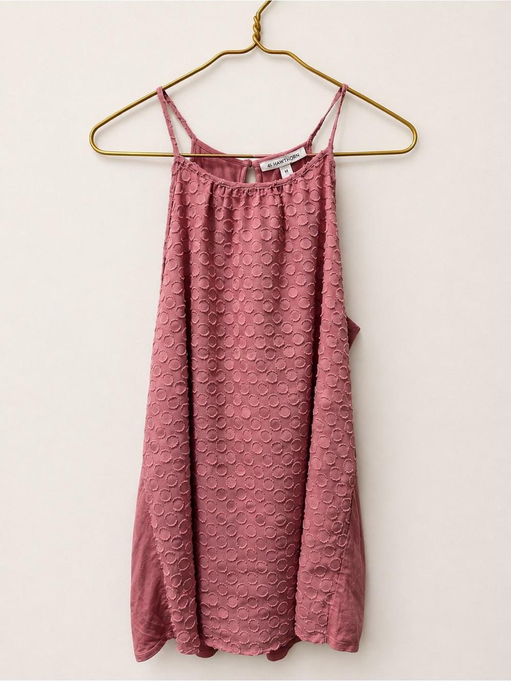 NWT 41 Hawthorn Dusty Rose Textured Tank Top Medium